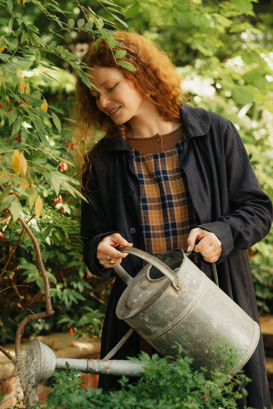 Montaigne French Linen Button-Through Jacket - Peter Pan Collar Navy4