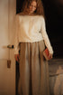 Montaigne French Linen Culottes in Beige/Brown Check