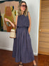 Montaigne French Linen Culottes In Stripe Blue/Beige5