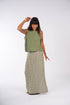 Montaigne French Linen Green Gingham Skirt1
