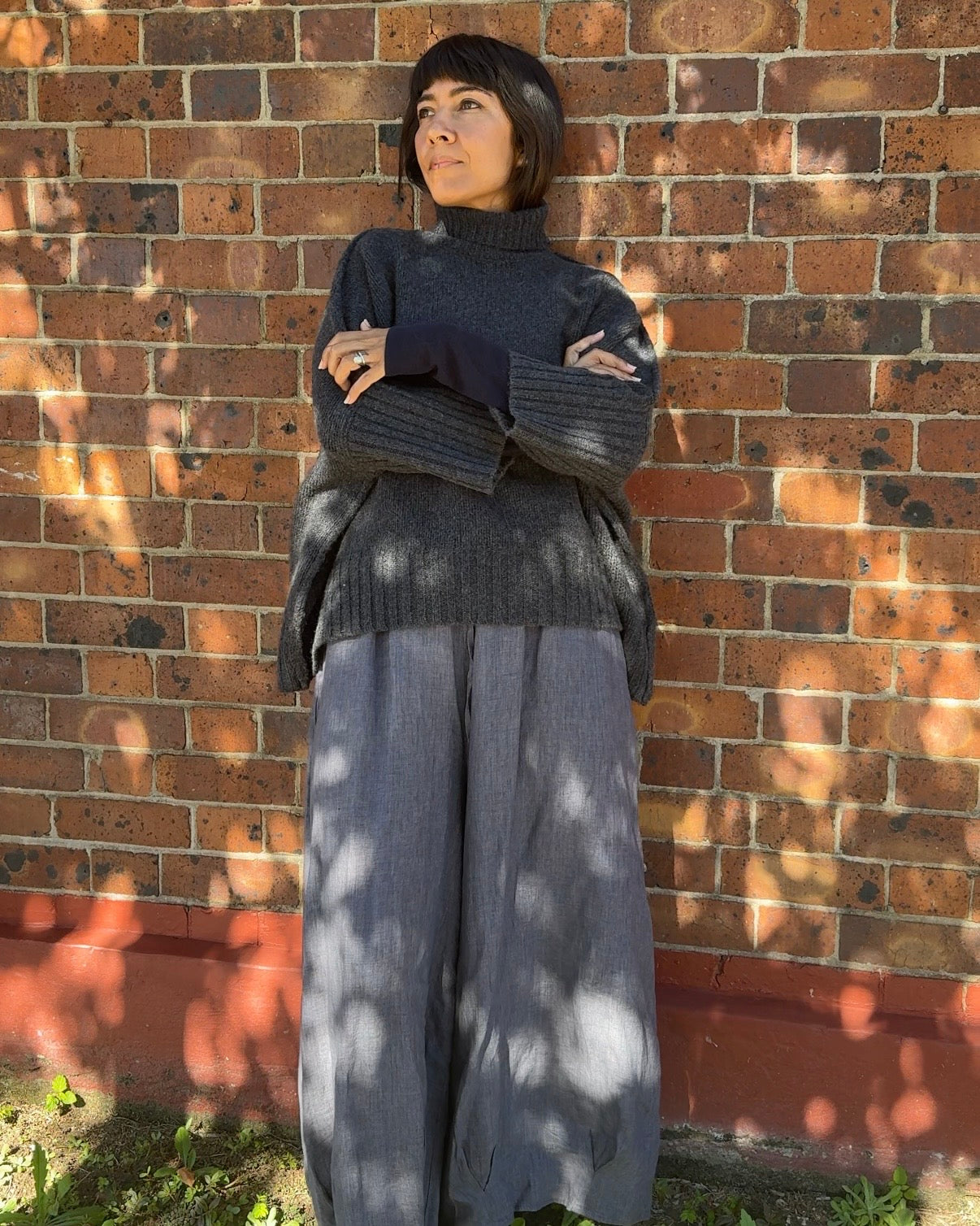 Eadie French Linen Pants with Drawstring