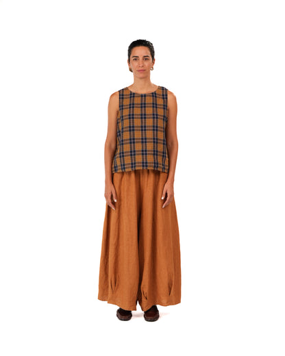 Montaigne French Linen Pants Drawstring Toast2