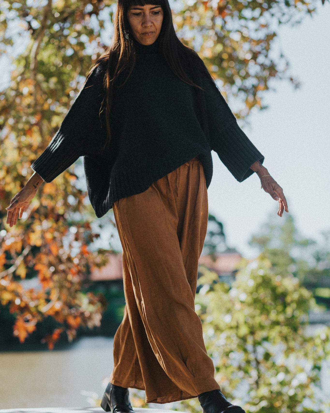 Montaigne French Linen Pants Drawstring Toast