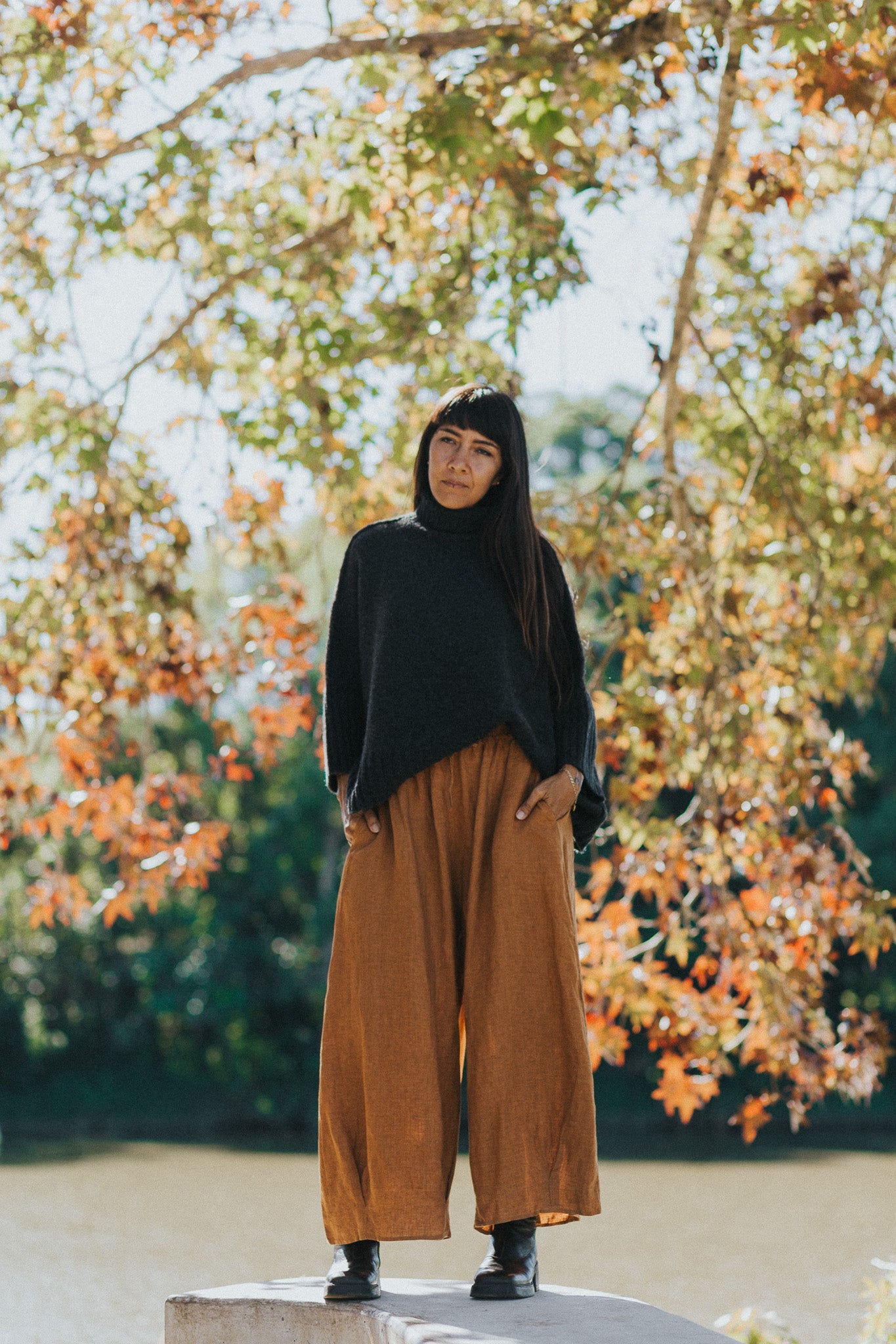Montaigne French Linen Pants Drawstring Toast6