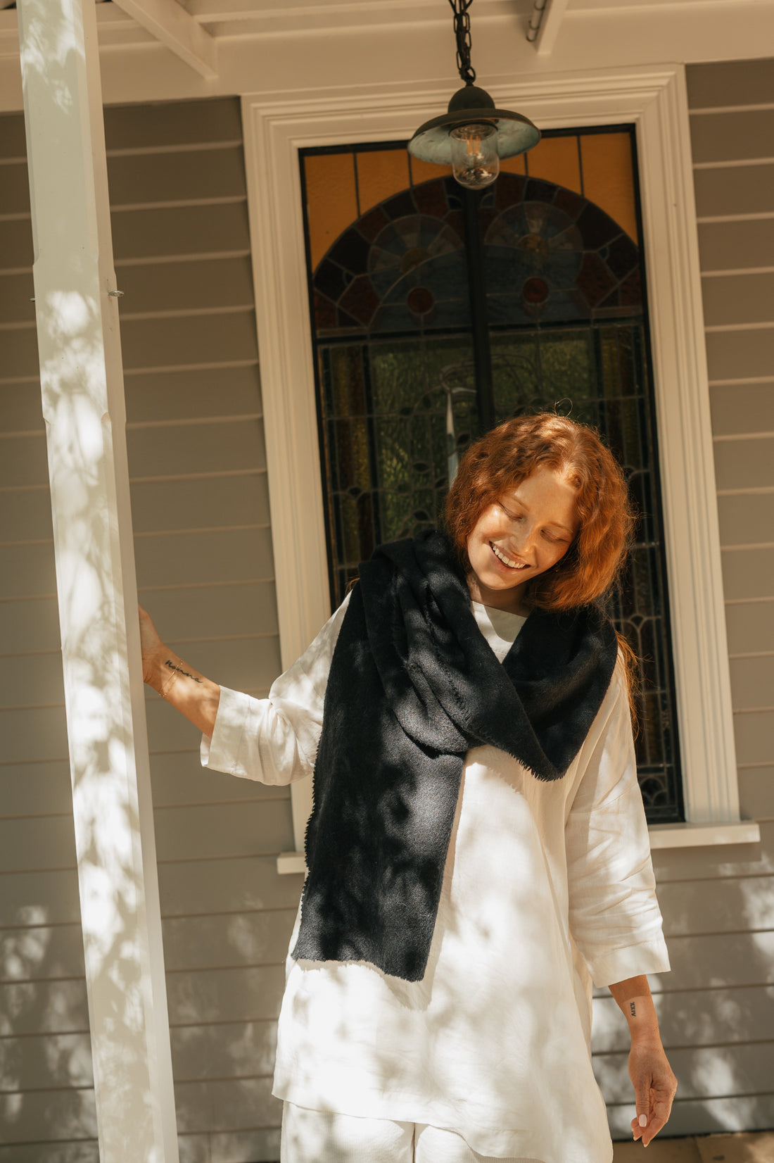 Montaigne French Linen Tunic Top White3