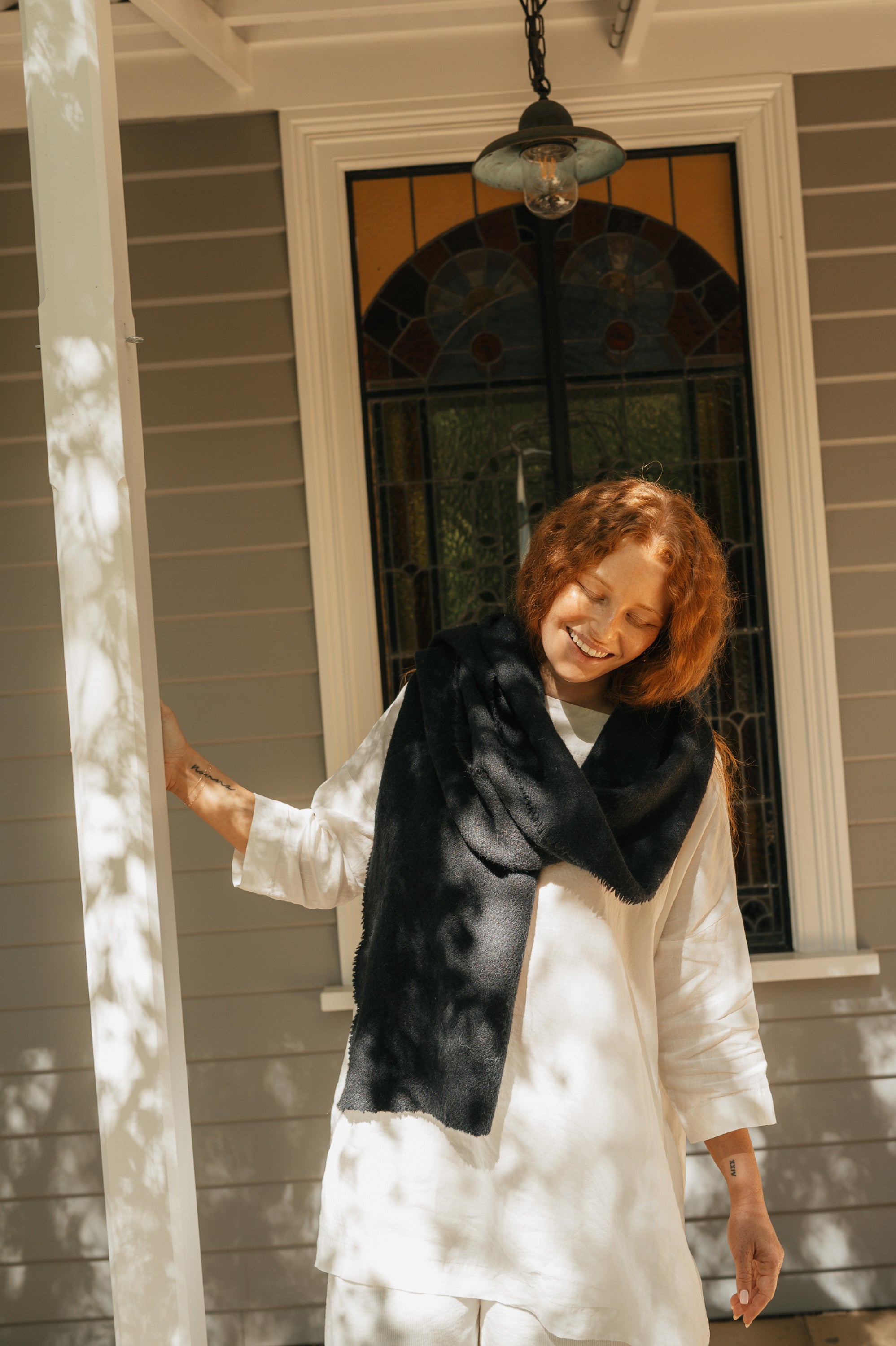 Montaigne French Linen Tunic Top White3