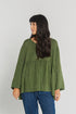 Montaigne Gaugin Linen Top Forest Green