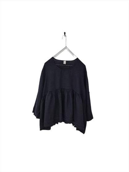 Montaigne Gaugin Linen Top French Navy