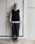 Montaigne Gigi 100% New Zealand Lambswool Vest Black1