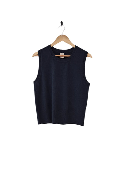 Montaigne Gigi 100% New Zealand Lambswool Vest Indigo1