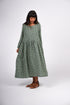Montaigne Gingham Linen Dress Green1