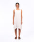 Montaigne Grace Linen Shift Dress with Raw Seam White6