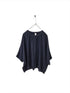Montaigne Hepburn Linen Button Up Top Navy