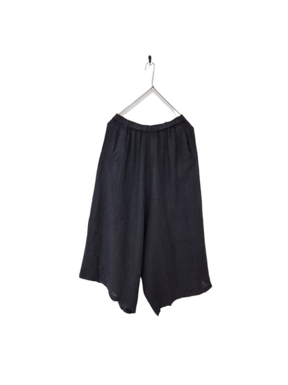 Montaigne Holly Wide Leg Linen Pants Navy1