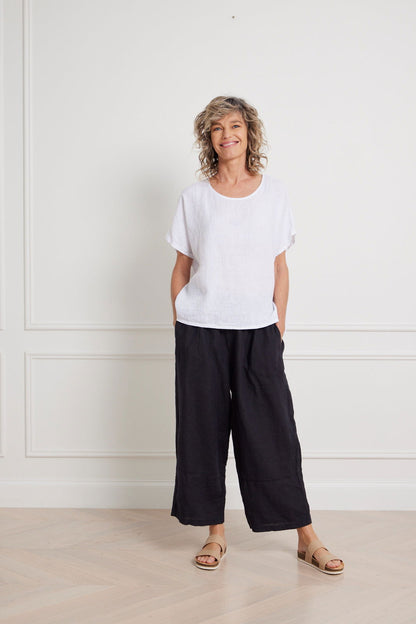 Montaigne Inès Full Length Tapered Pant Navy2