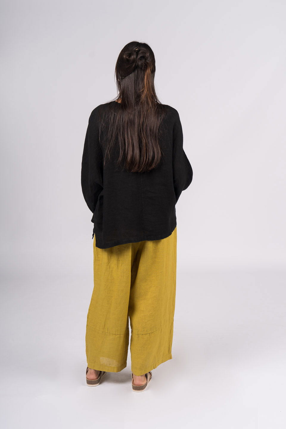 Montaigne Inès Full Length Tapered Pant Senape