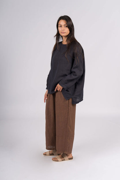 Montaigne Inès Full Length Tapered Pant Tobacco3