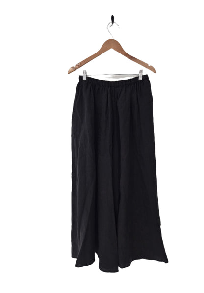 Montaigne Isla French Linen Pants Extra Wide Leg Black2