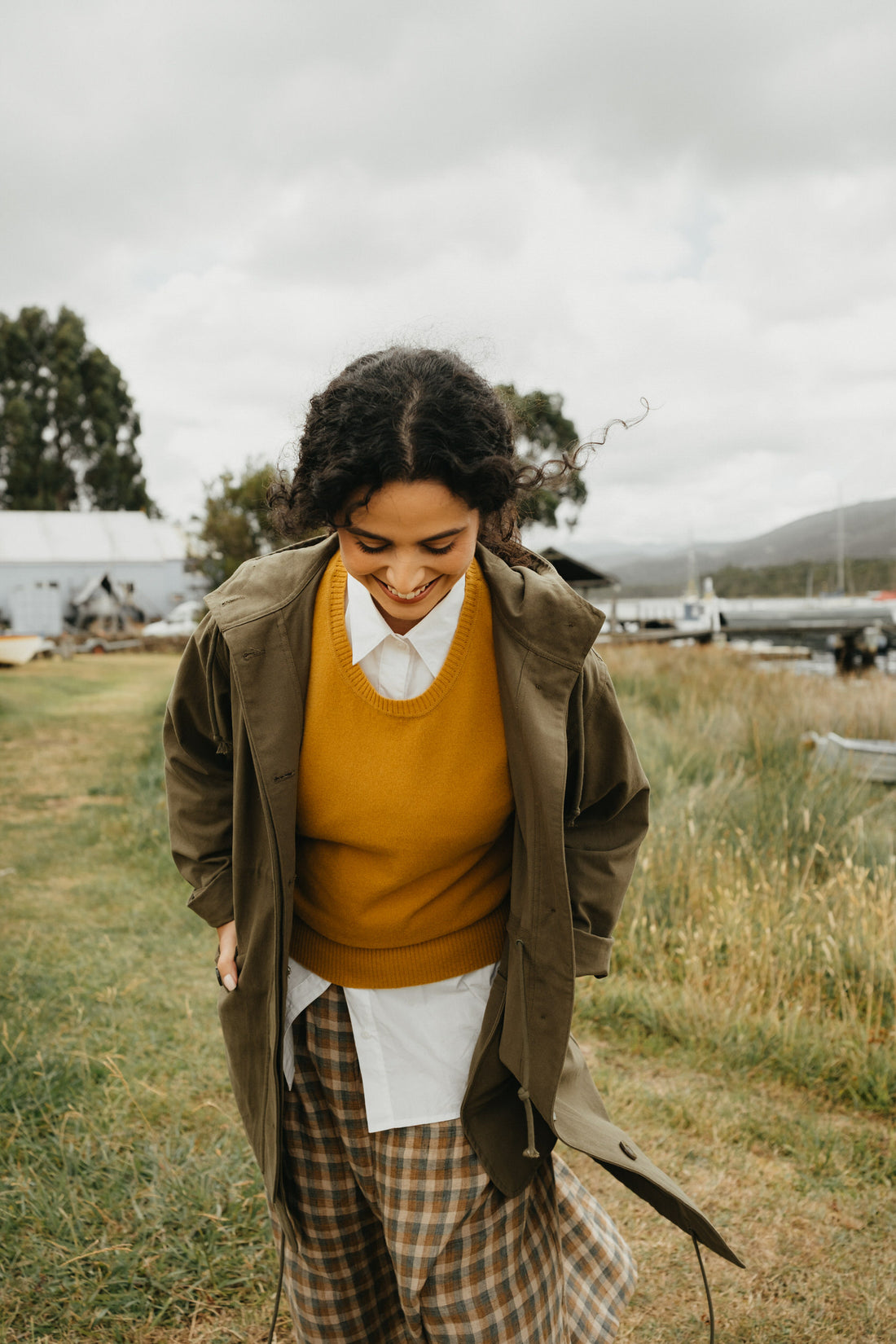 Montaigne Isobel Cotton Drill Anorak Overcoat Khaki1