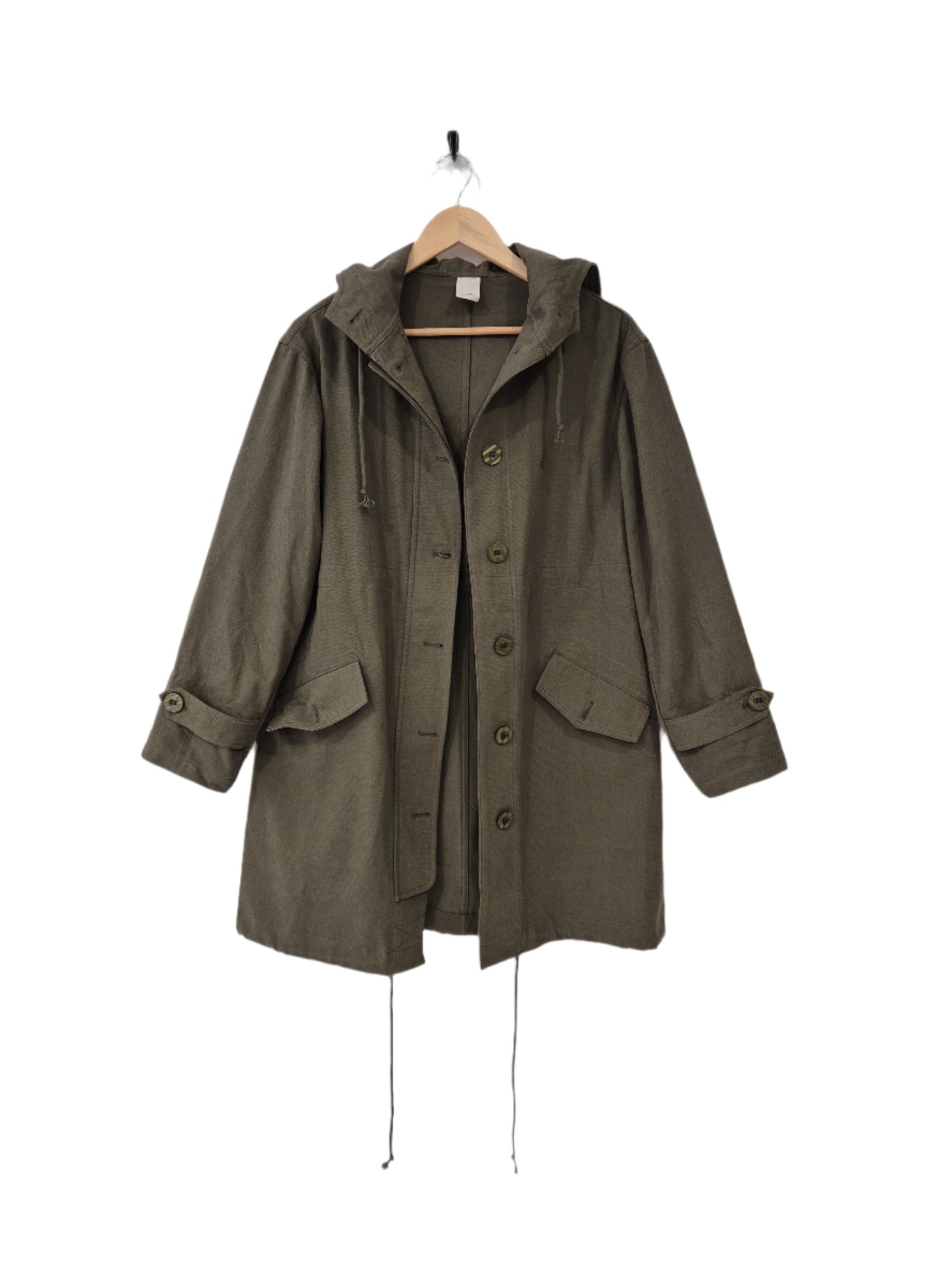 Montaigne Isobel Cotton Drill Anorak Overcoat Khaki10