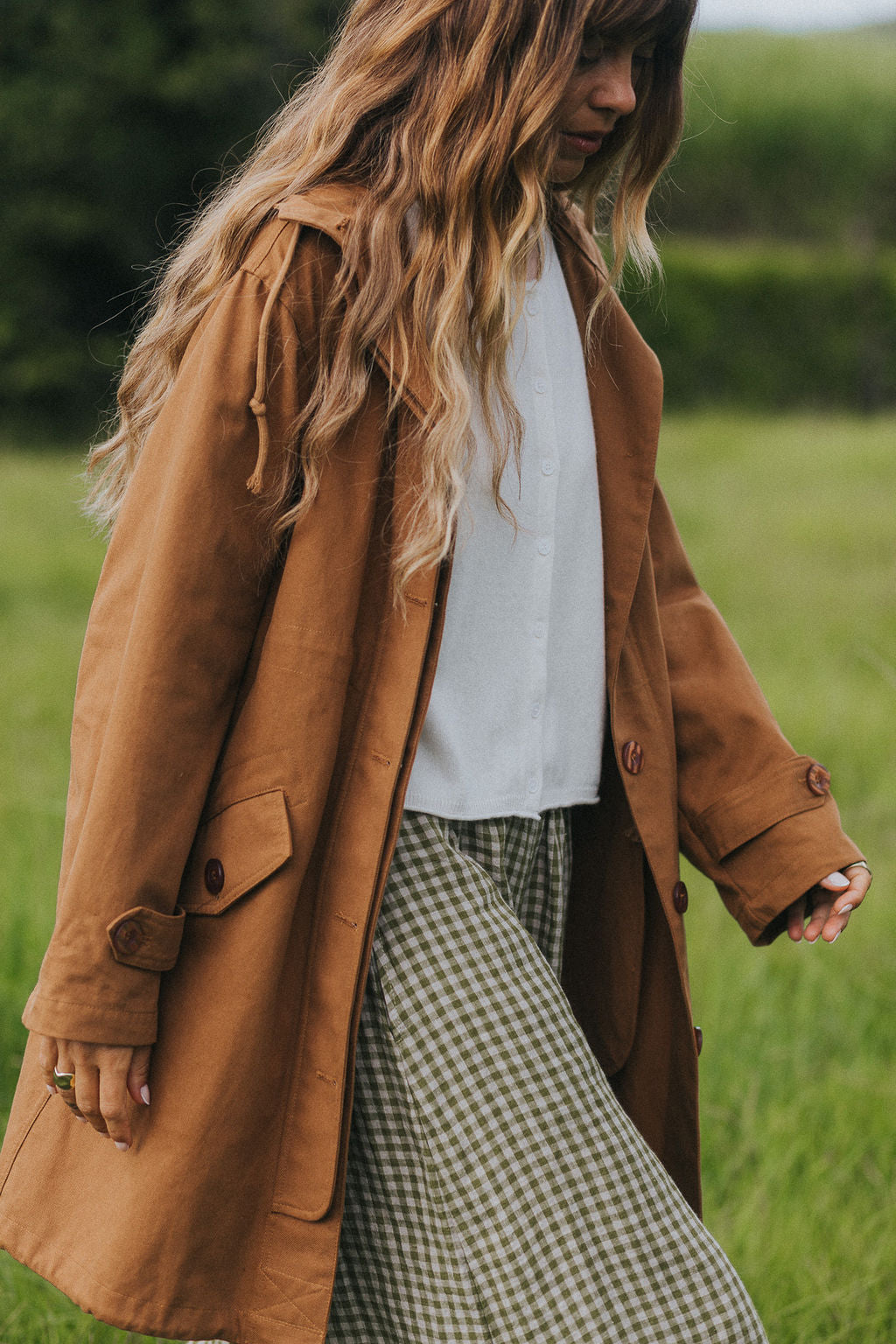 Montaigne Isobel Cotton Drill Anorak Overcoat Toffee8