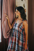 Montaigne Issey Linen Dress in Multi Check1