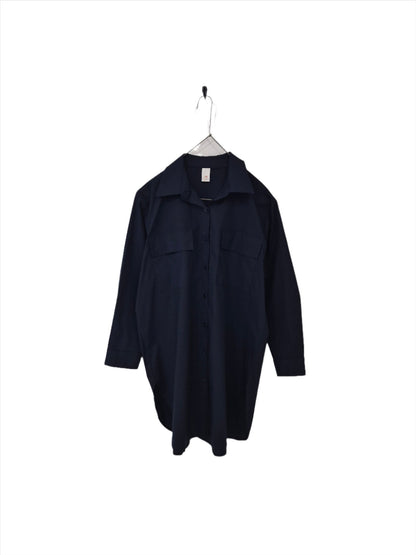 Montaigne Jane Button Up Shirt Navy1