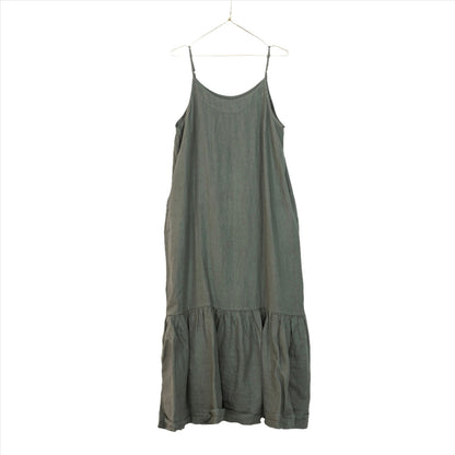 Montaigne Jolie Linen Maxi Dress Khaki