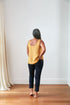 Montaigne Jolie Linen Singlet Top Mustard
