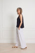 Montaigne Jolie Linen Singlet Top Navy