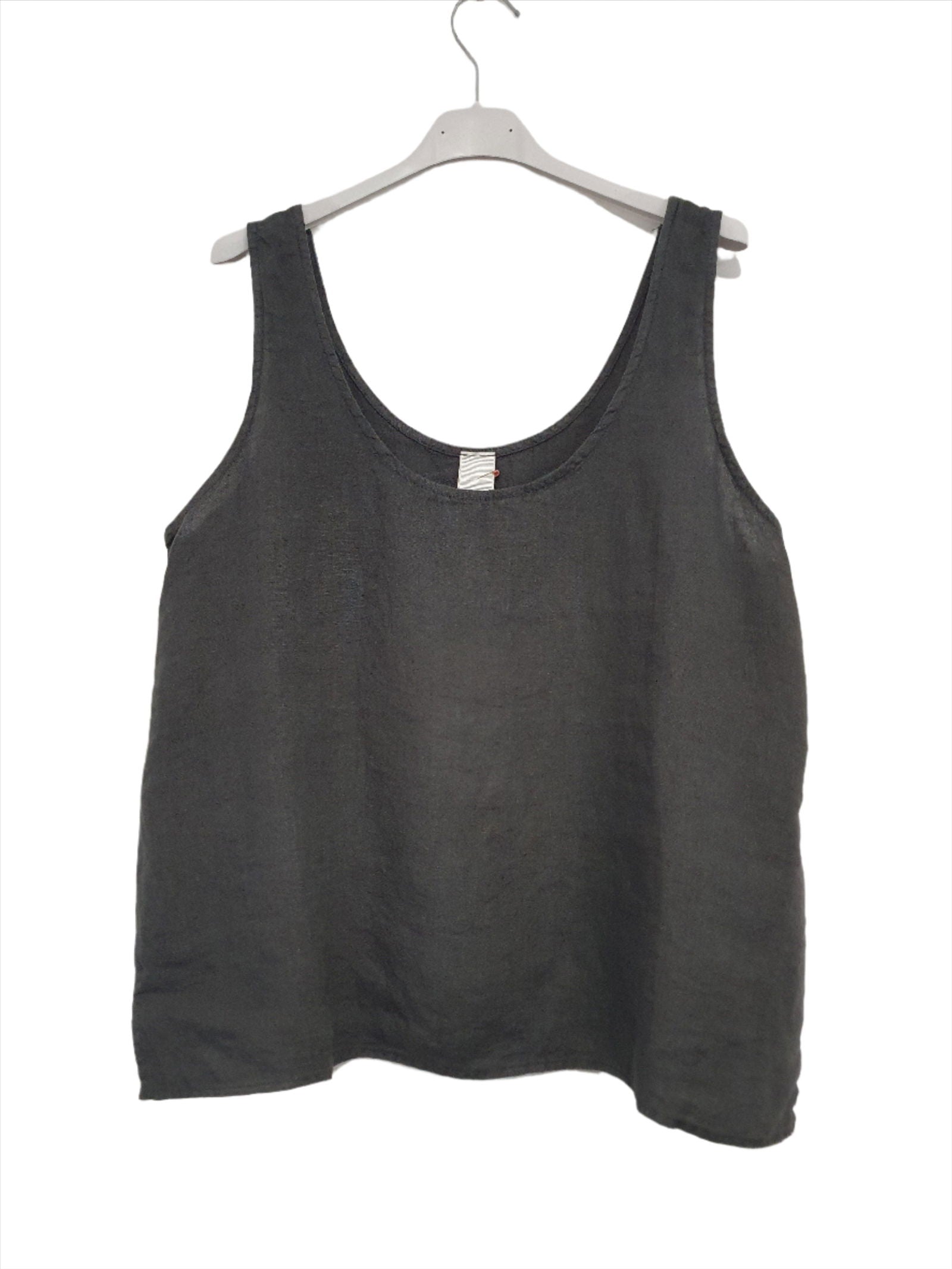 Montaigne Jolie Linen Singlet Top Petrol
