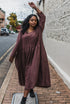 Montaigne Journee Baggy Linen Dress Rum Raisin