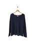 Montaigne Laurant 100% Australian Merino Superfine Loose Summer Knit Dark Navy