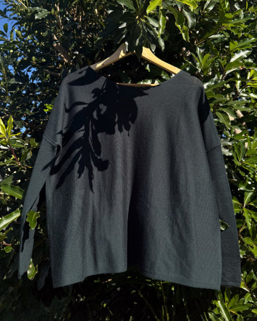 Montaigne Laurant 100% Australian Merino Superfine Loose Summer Knit Forest