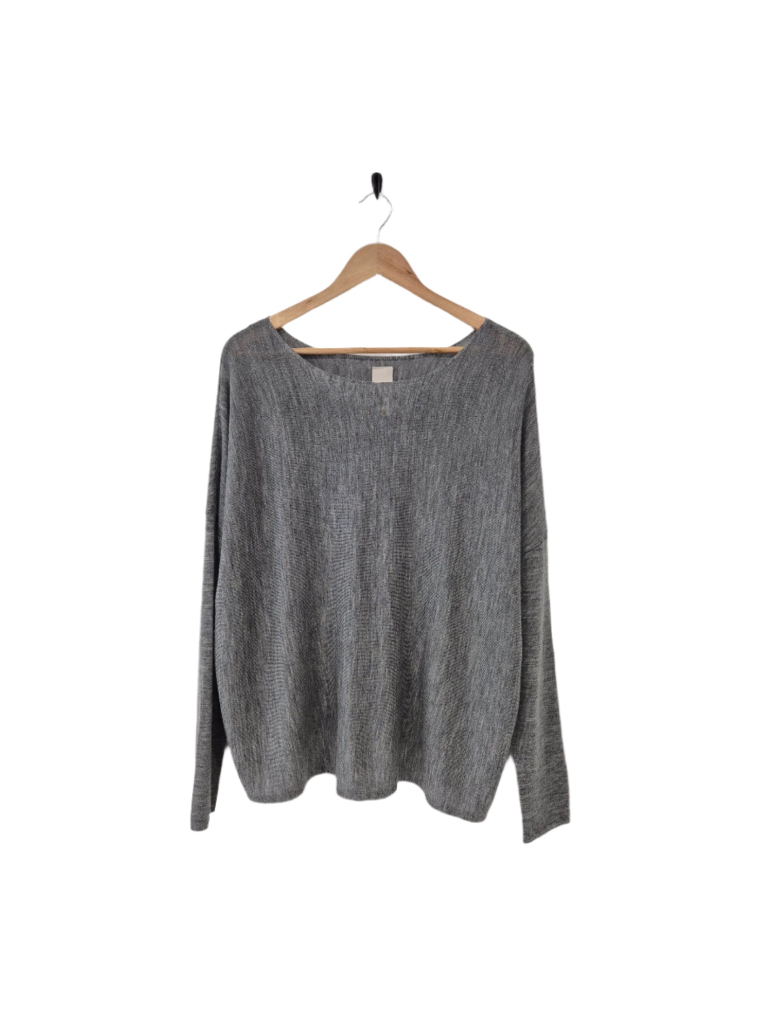 Montaigne Laurant 100% Australian Merino Superfine Loose Summer Knit Grey1