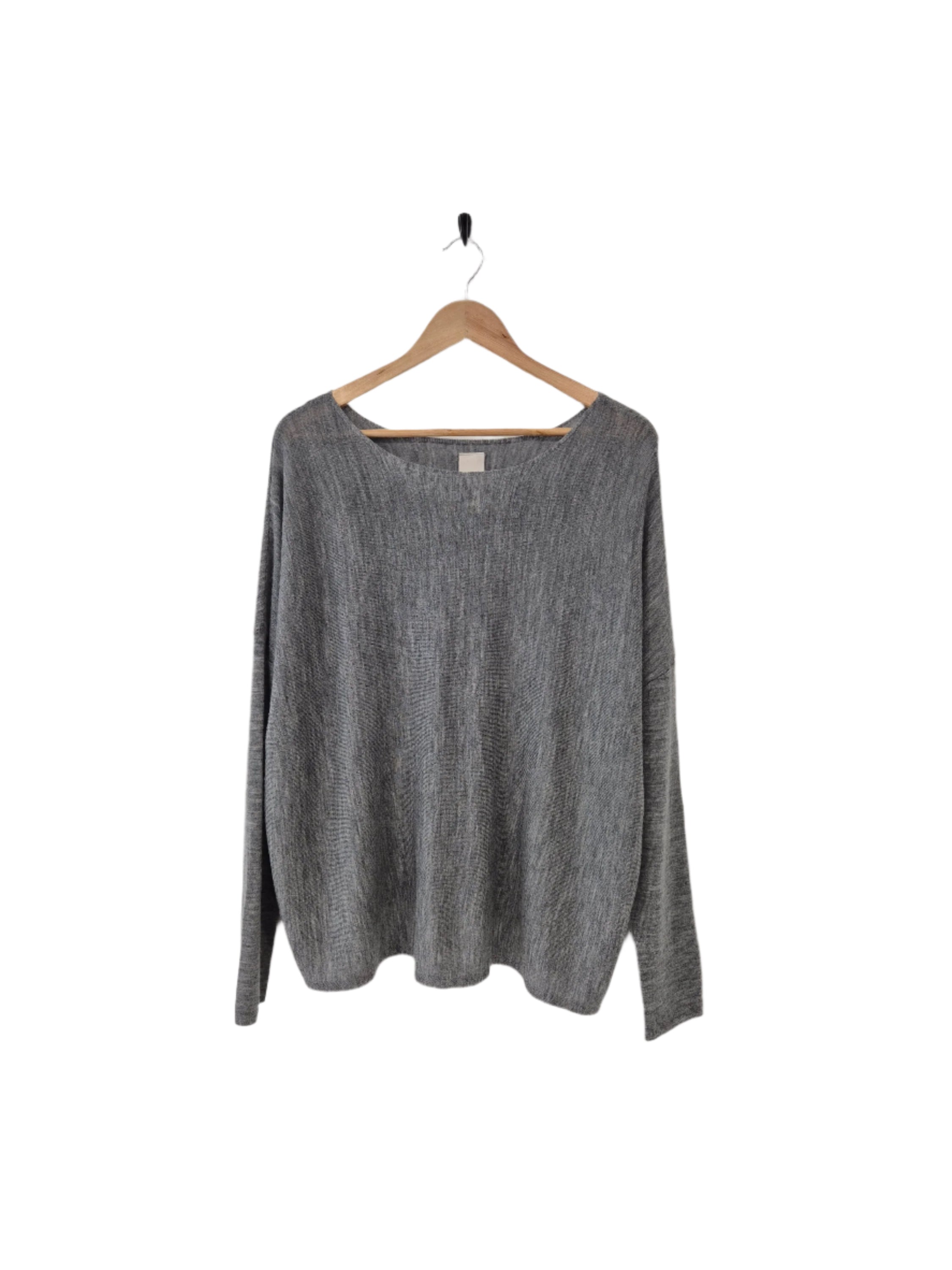 Montaigne Laurant 100% Australian Merino Superfine Loose Summer Knit Grey1