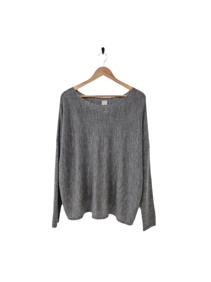 Montaigne Laurant 100% Australian Merino Superfine Loose Summer Knit Grey1