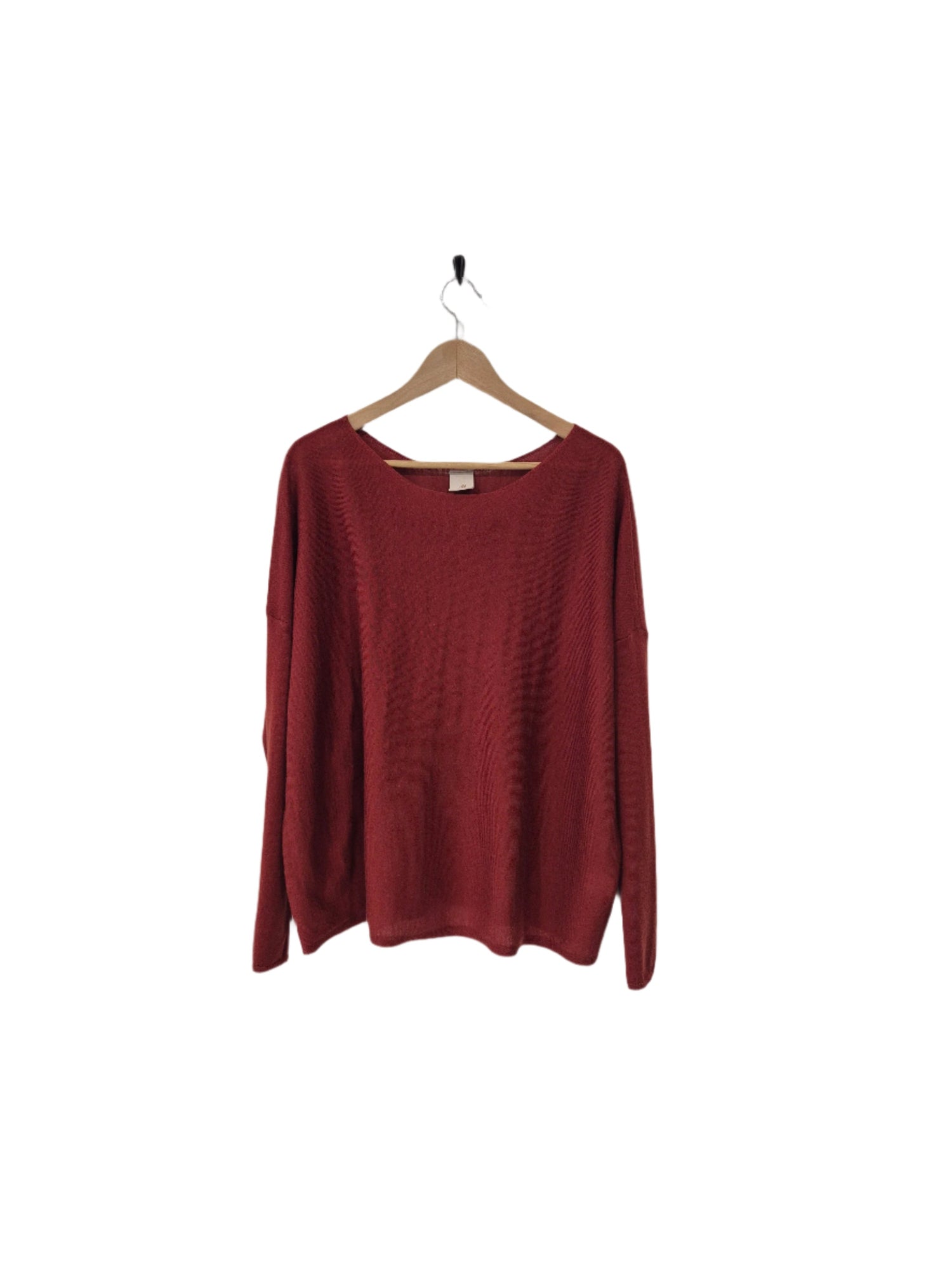 Montaigne Laurant 100% Australian Merino Superfine Loose Summer Knit Rust1