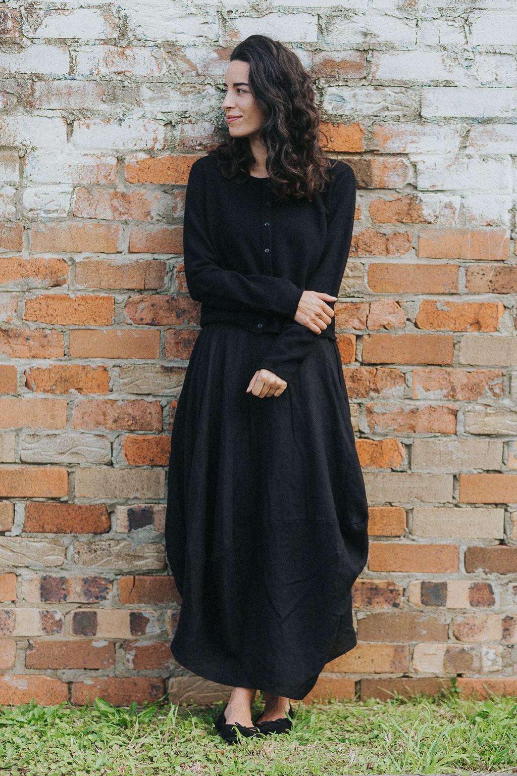 Lavigne French Linen Asymmetrical Skirt