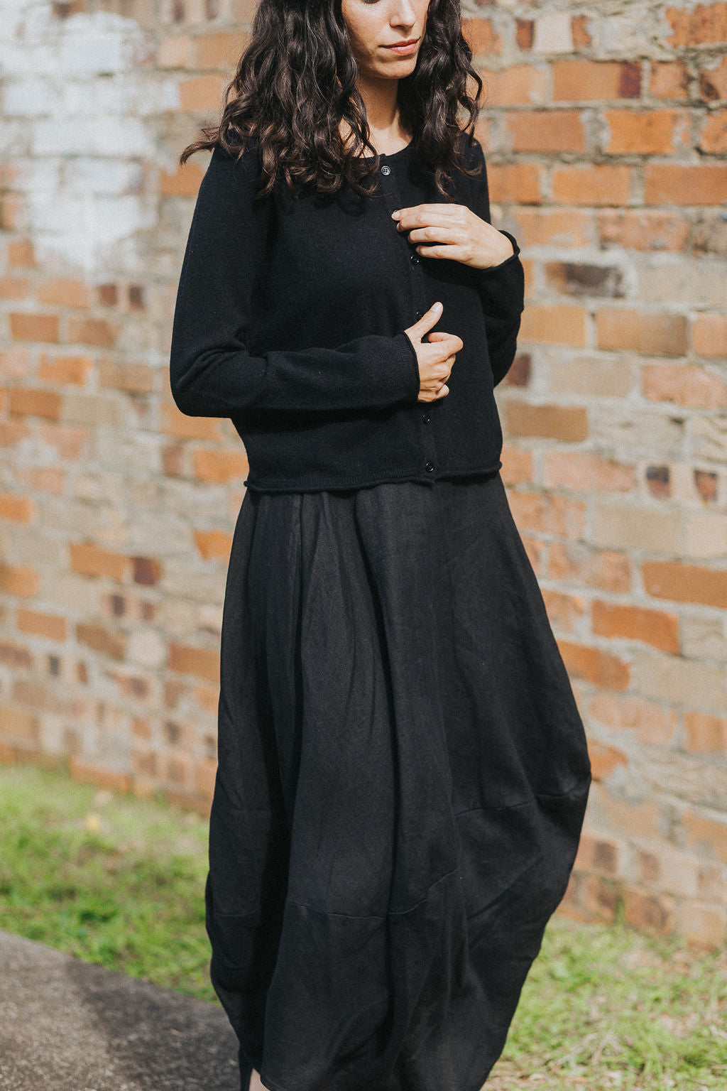 Lavigne French Linen Asymmetrical Skirt