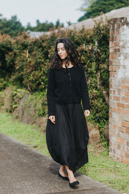Lavigne French Linen Asymmetrical Skirt
