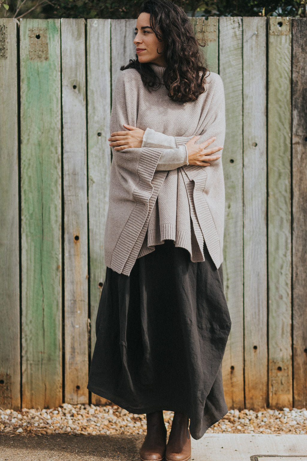 Lavigne French Linen Asymmetrical Skirt