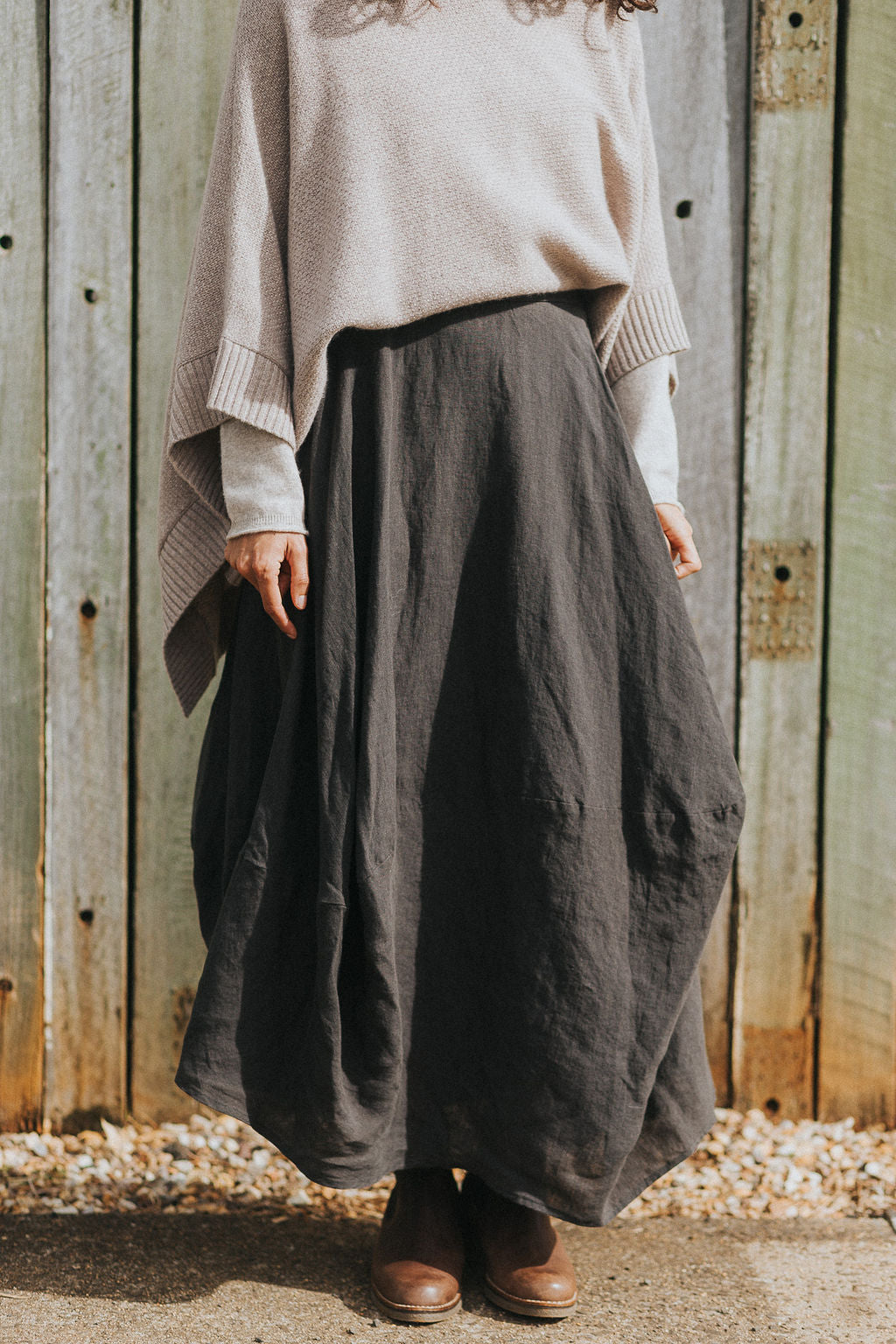 Lavigne French Linen Asymmetrical Skirt