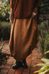 Montaigne Lavigne French Linen Asymmetrical Skirt Caramel2