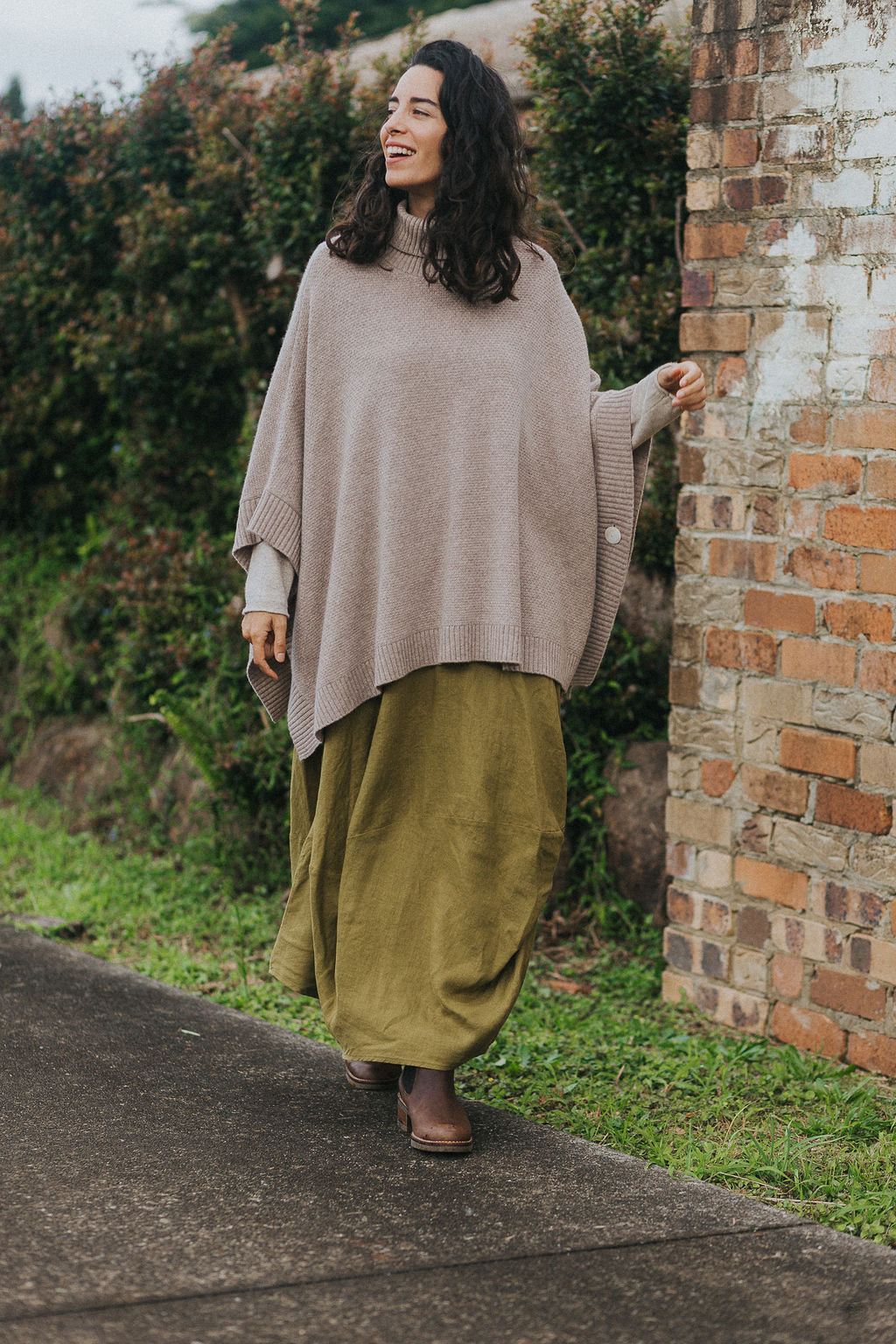 Lavigne French Linen Asymmetrical Skirt
