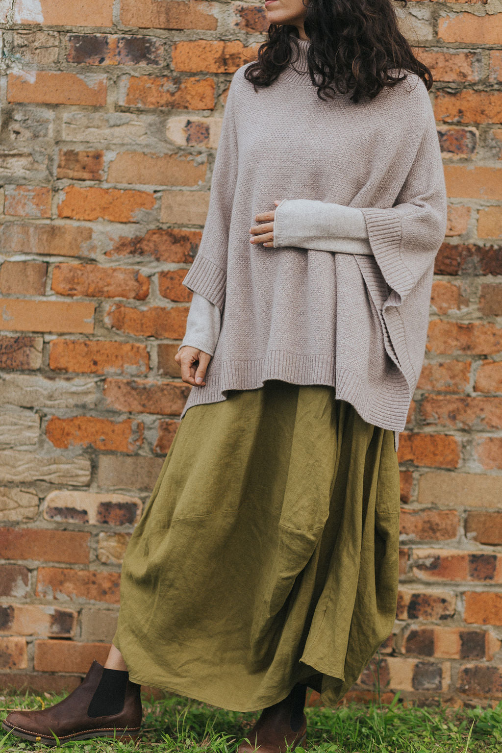 Lavigne French Linen Asymmetrical Skirt