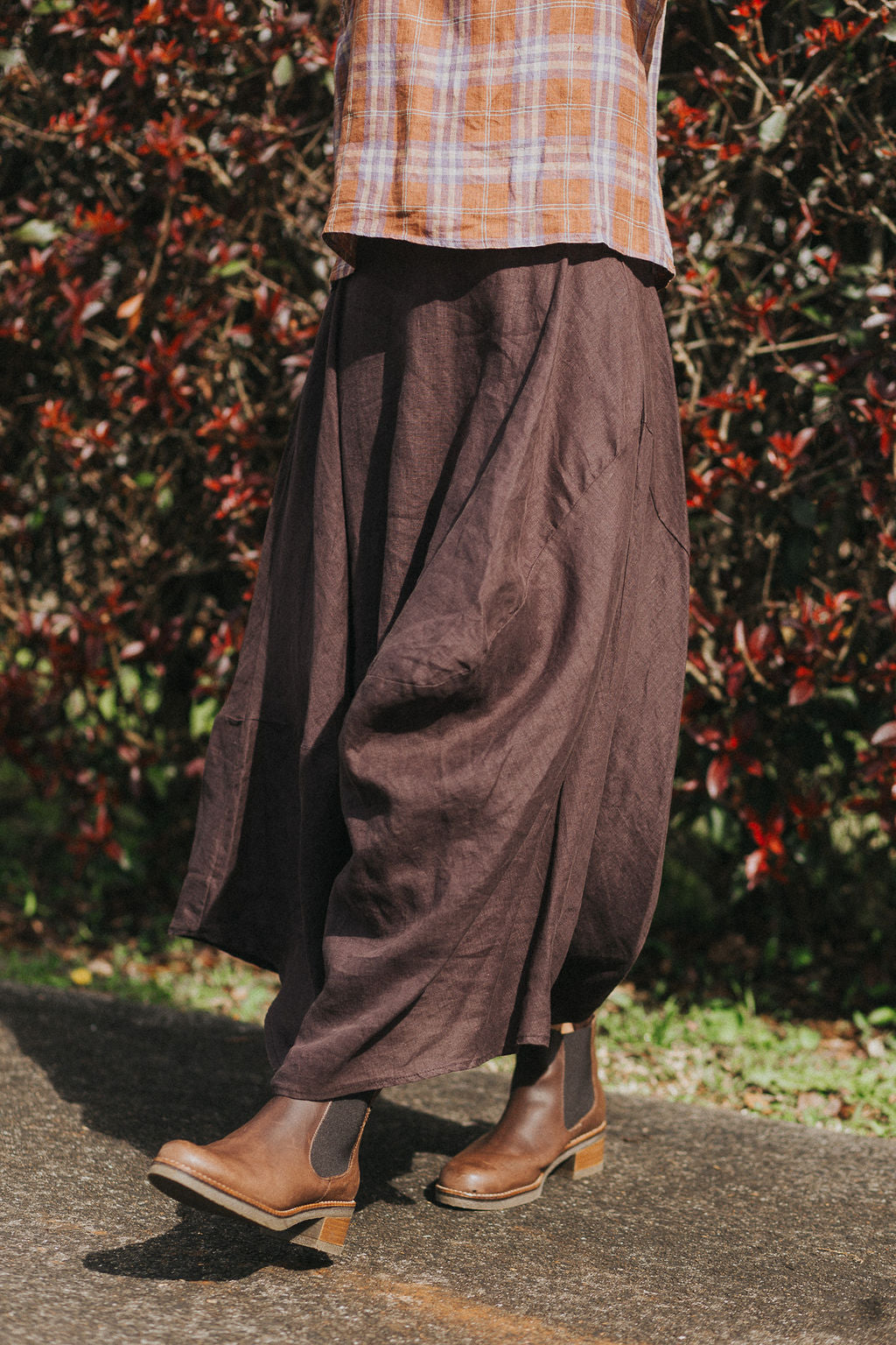 Lavigne French Linen Asymmetrical Skirt