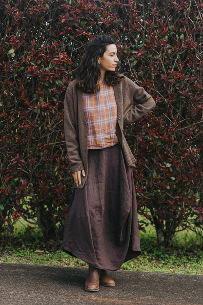 Lavigne French Linen Asymmetrical Skirt