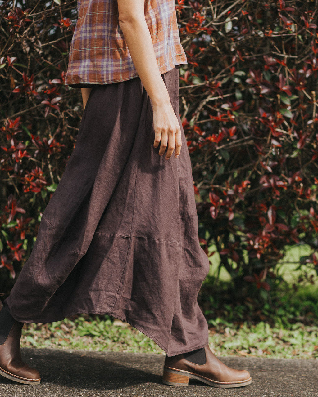 Lavigne French Linen Asymmetrical Skirt