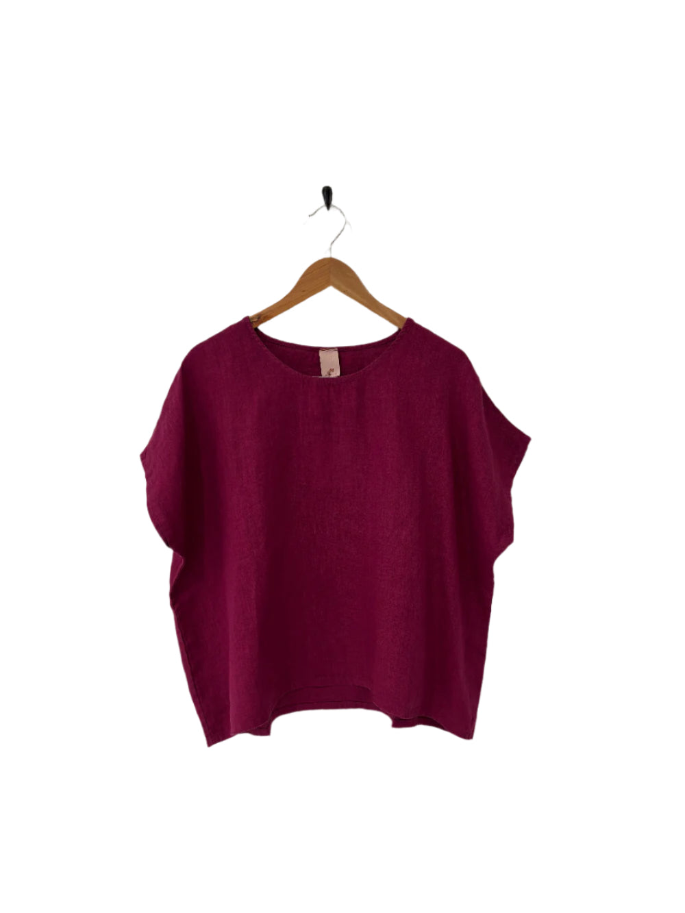 Montaigne Lee Linen Short Sleeve Top Orchid